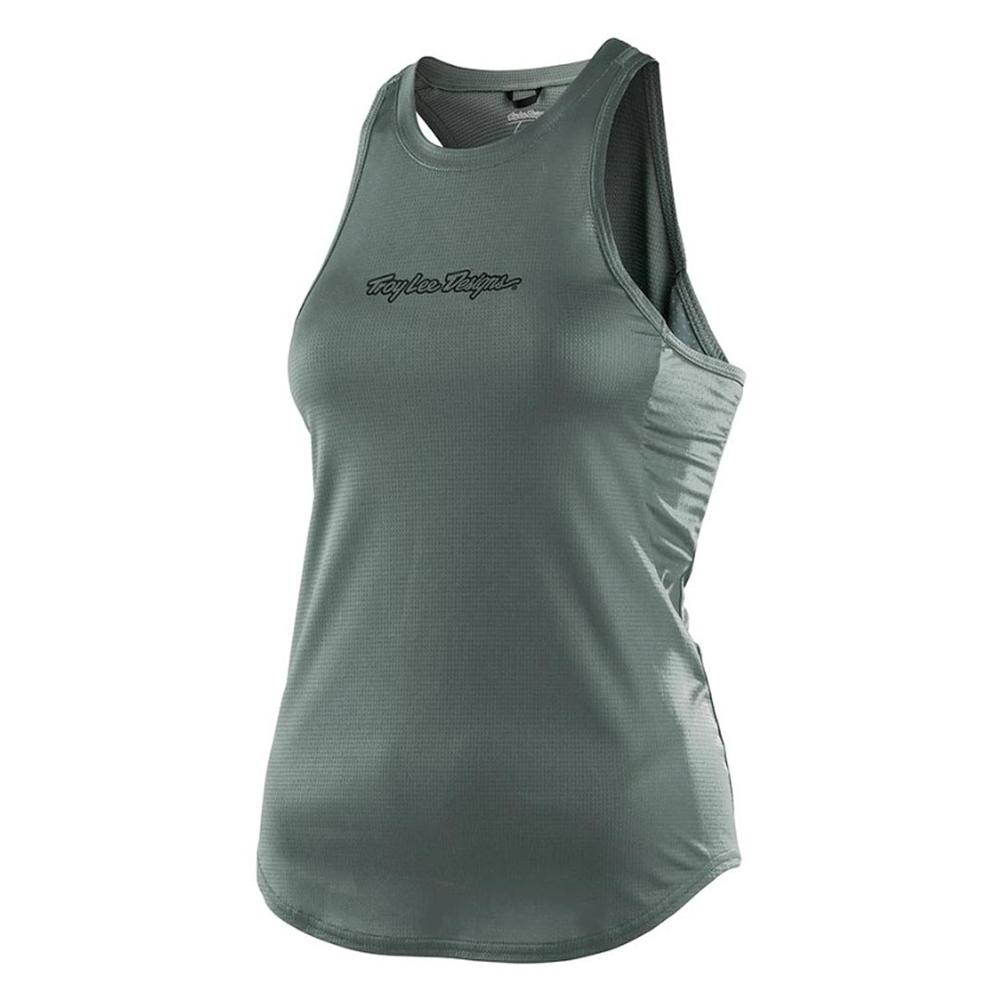 Troy Lee Designs Women's Luxe Tank Solid Steel Green SOLID