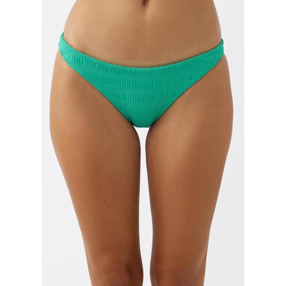 O'Neill Women's Saltwater Solids Textured Flamenco Cheeky Bottoms GUMDROPGREEN