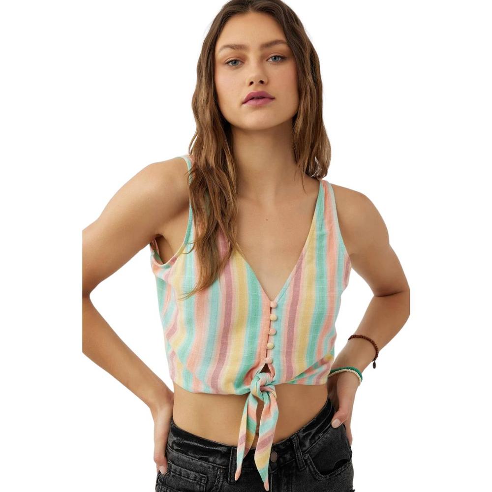 O'Neill Women's Zera Stripe Top MULTICOLORED