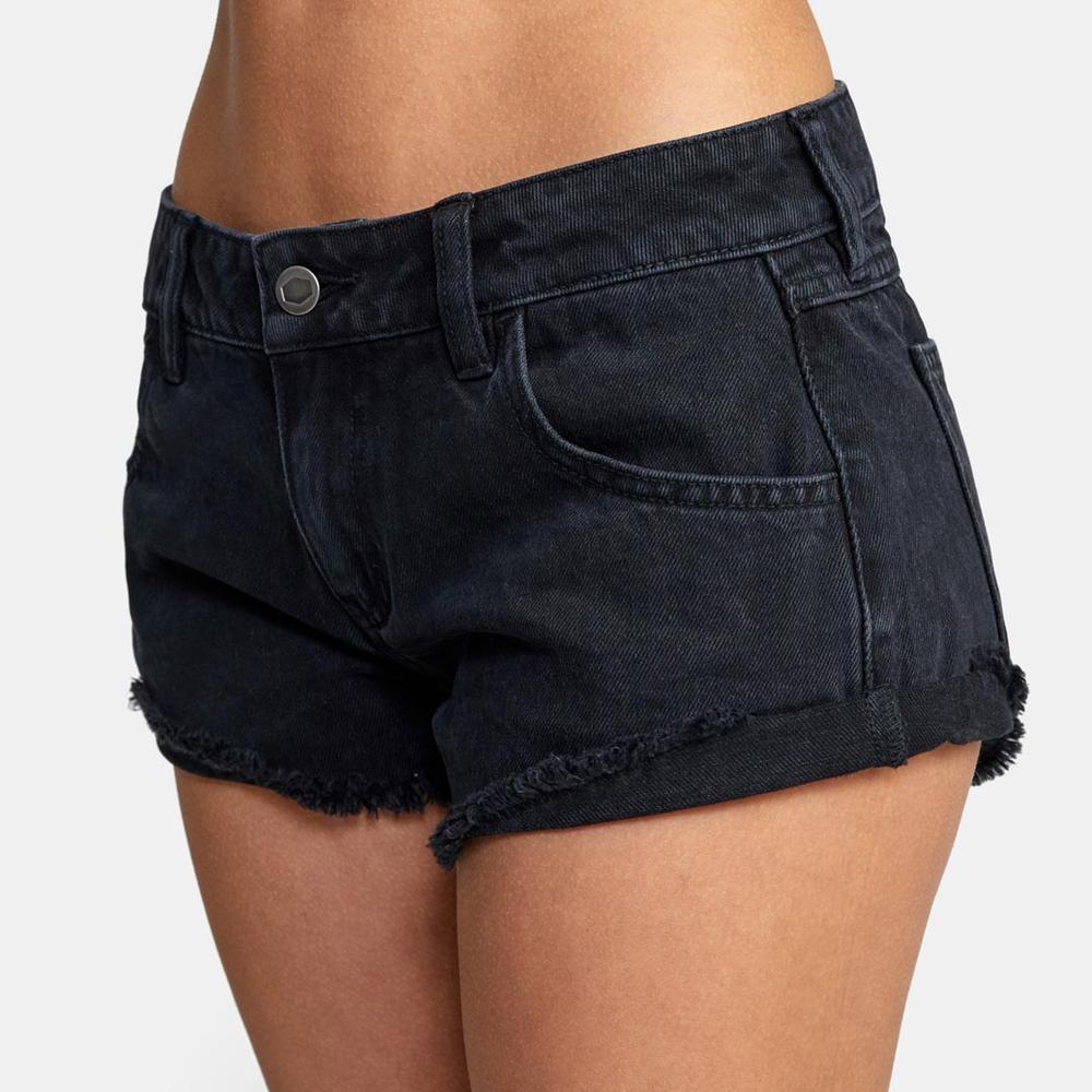 RVCA Women's Traveller 2 Denim Shorts VINTAGEBLACK