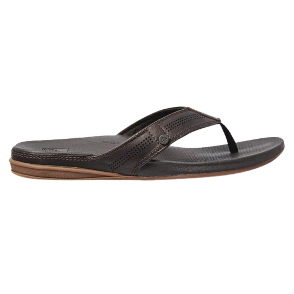 Reef Men's Cushion Lux Leather Flip Flops BROWN