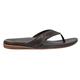 Reef Men's Cushion Lux Leather Flip Flops BROWN