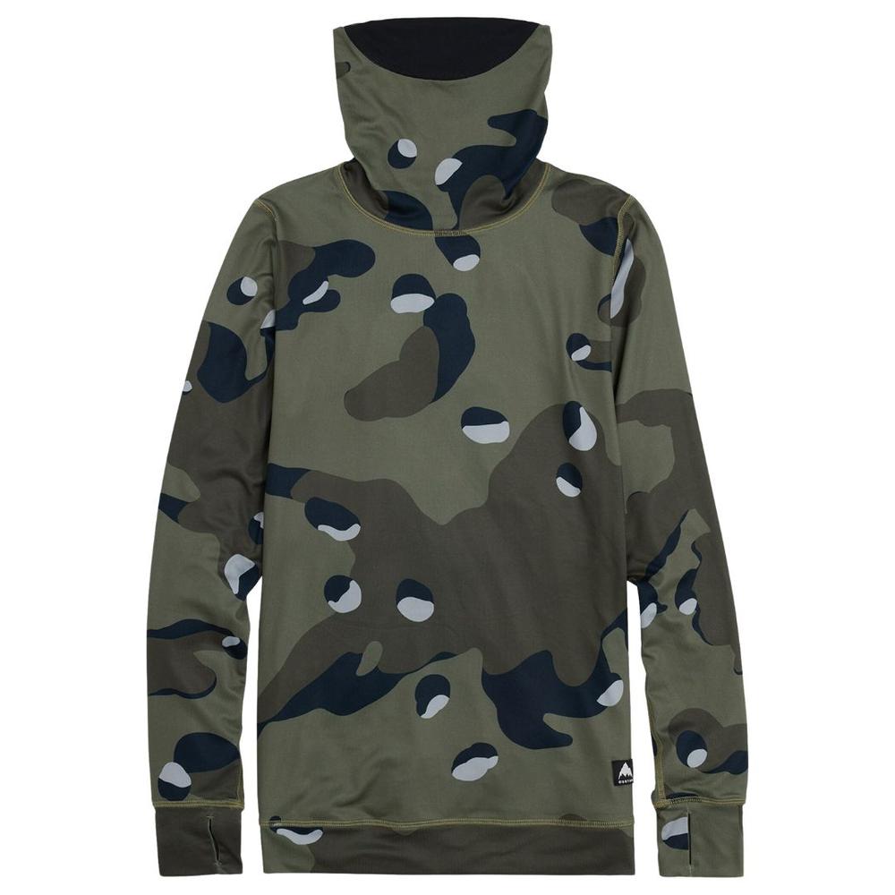 Burton Women's Midweight Base Layer Long Neck Shirt FORESTMOSSCOOKIECAMO