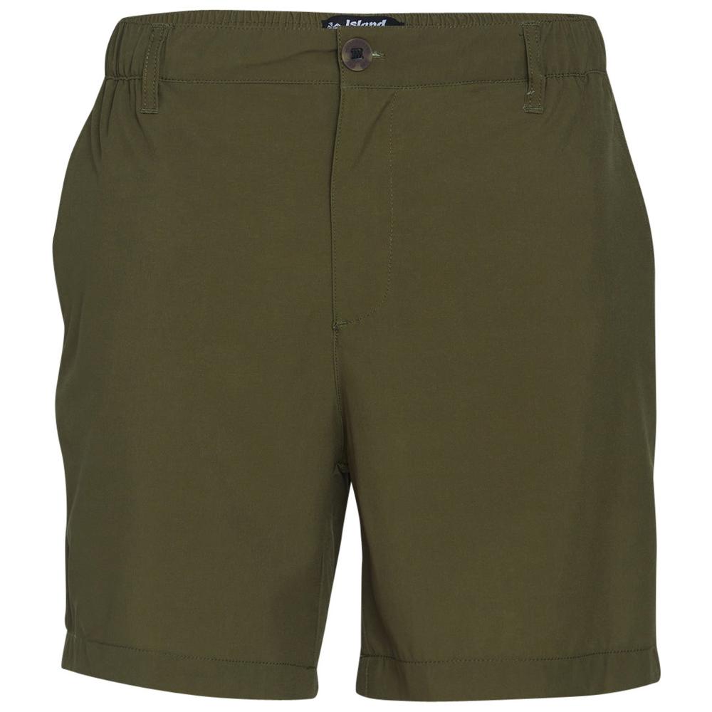 Island Haze Men's Water Fun Water Repellent Swim Trunks OLIVE