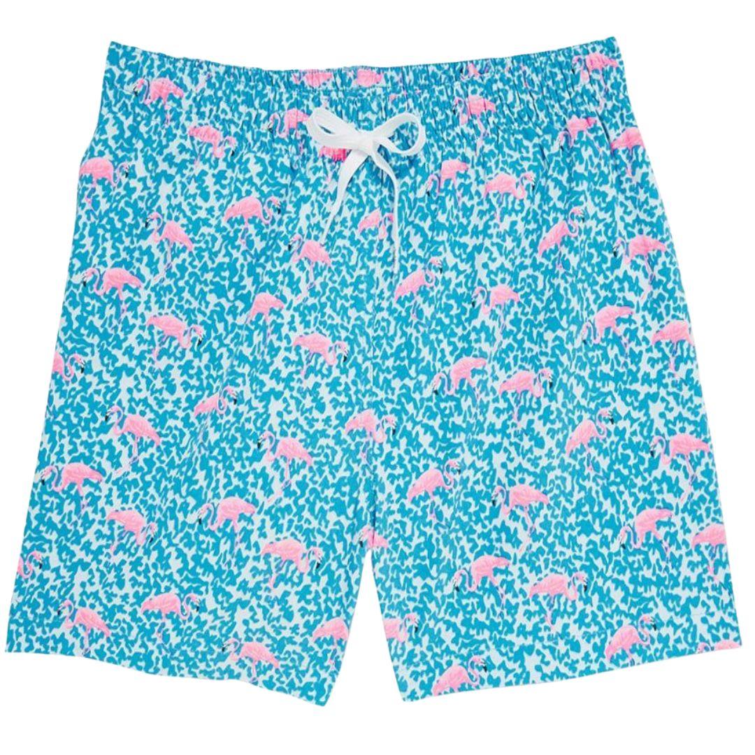 Chubbies The Domingos Are For Flamingos 7.0 Stretch Swim Trunks