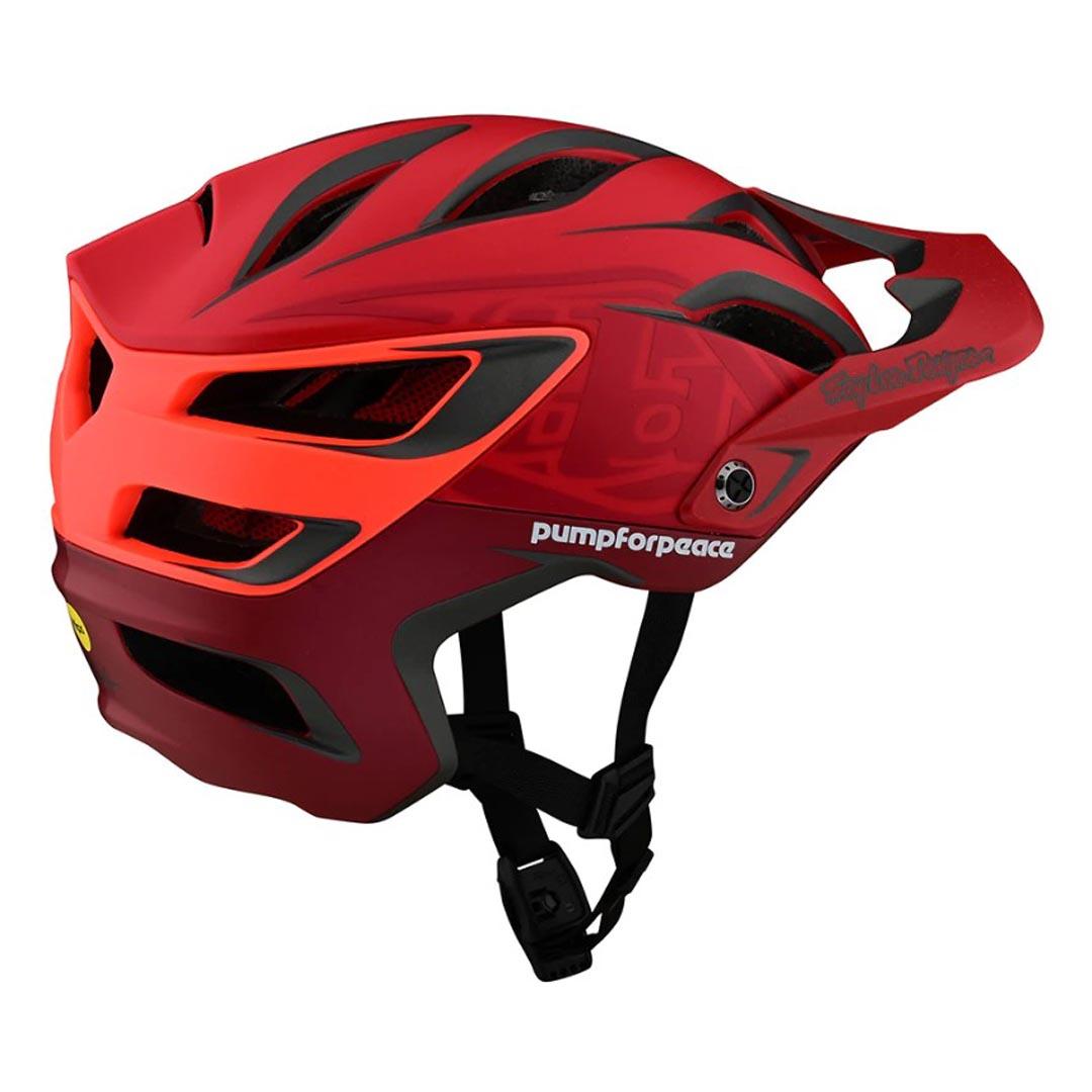 Troy Lee Designs A3 Helmet w/MIPS Pump for Peace Red