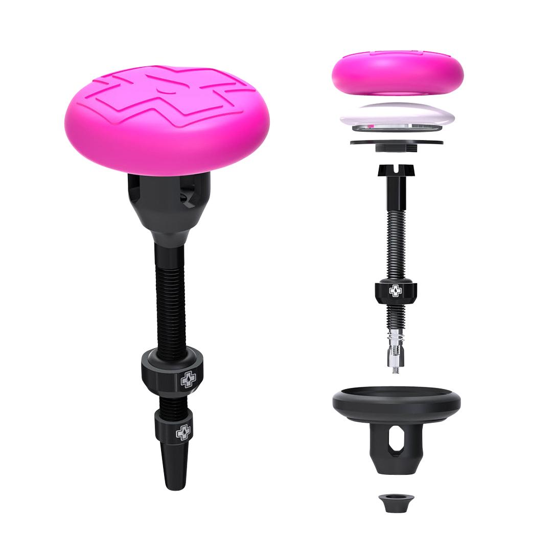 Muc Off Stealth Tubeless Tag Holder & 44mm Valve Kit