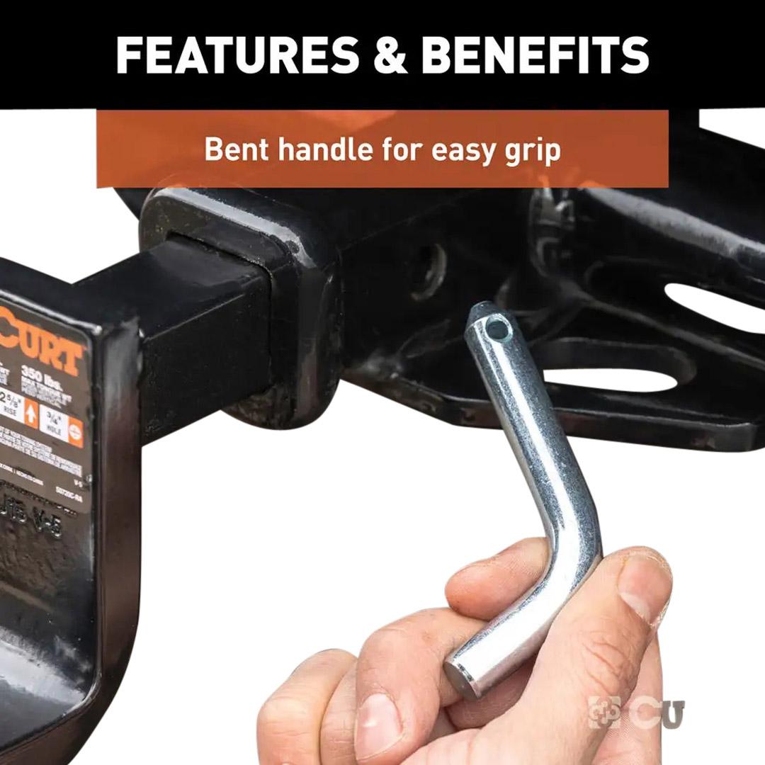 Curt Manufacturing 1/2 In Hitch Pin With Clip Packaged