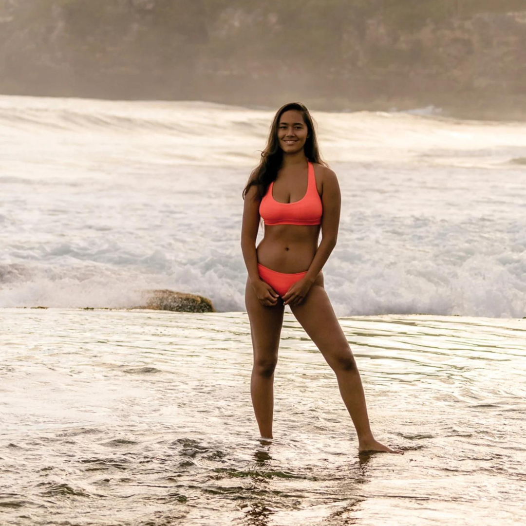 EIDON Women's Swimwear Citrus Corinne Halter Bikini Top