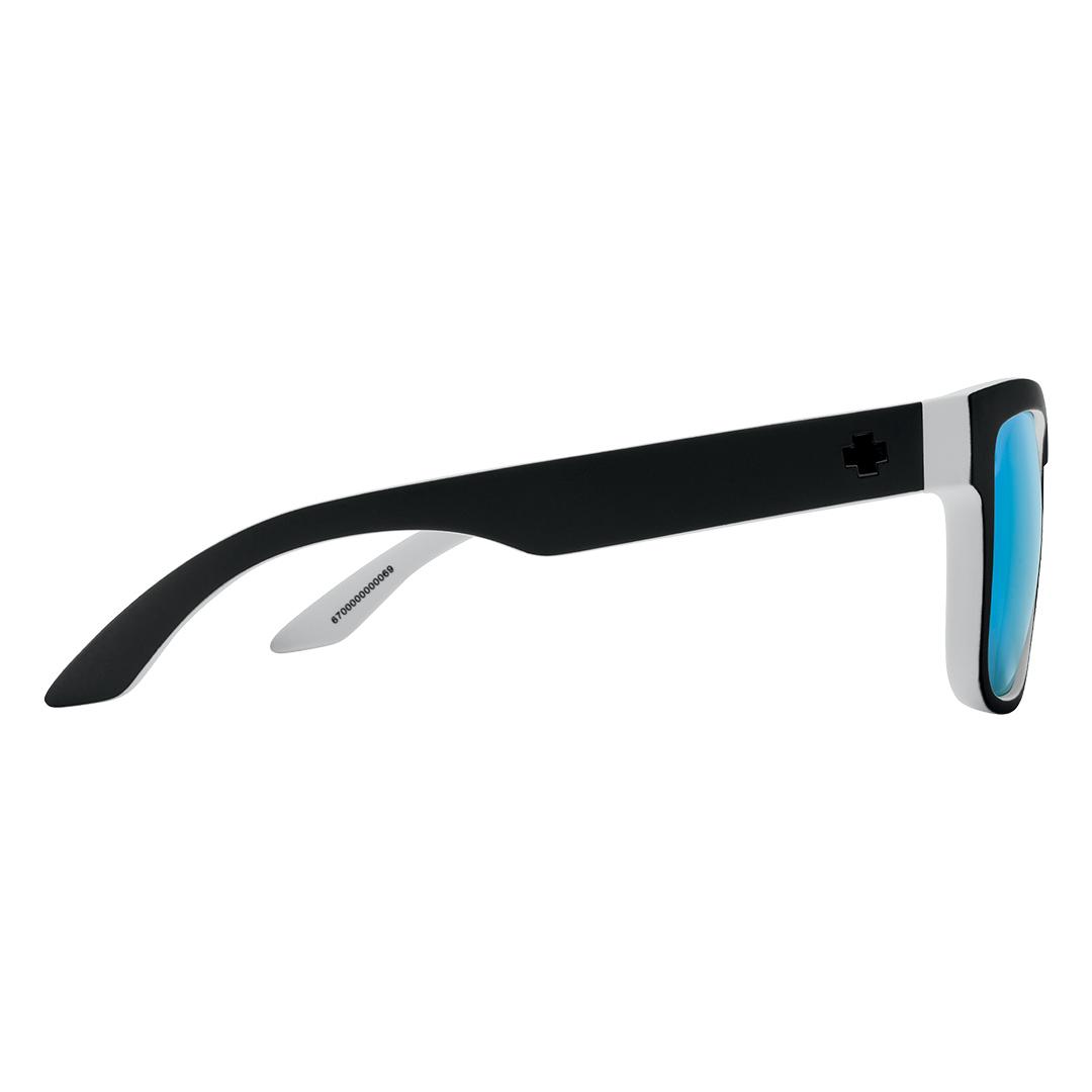 SPY Discord Polarized Sunglasses Whitewall / Happy Gray Green Polar w Blue Spectra Mirror