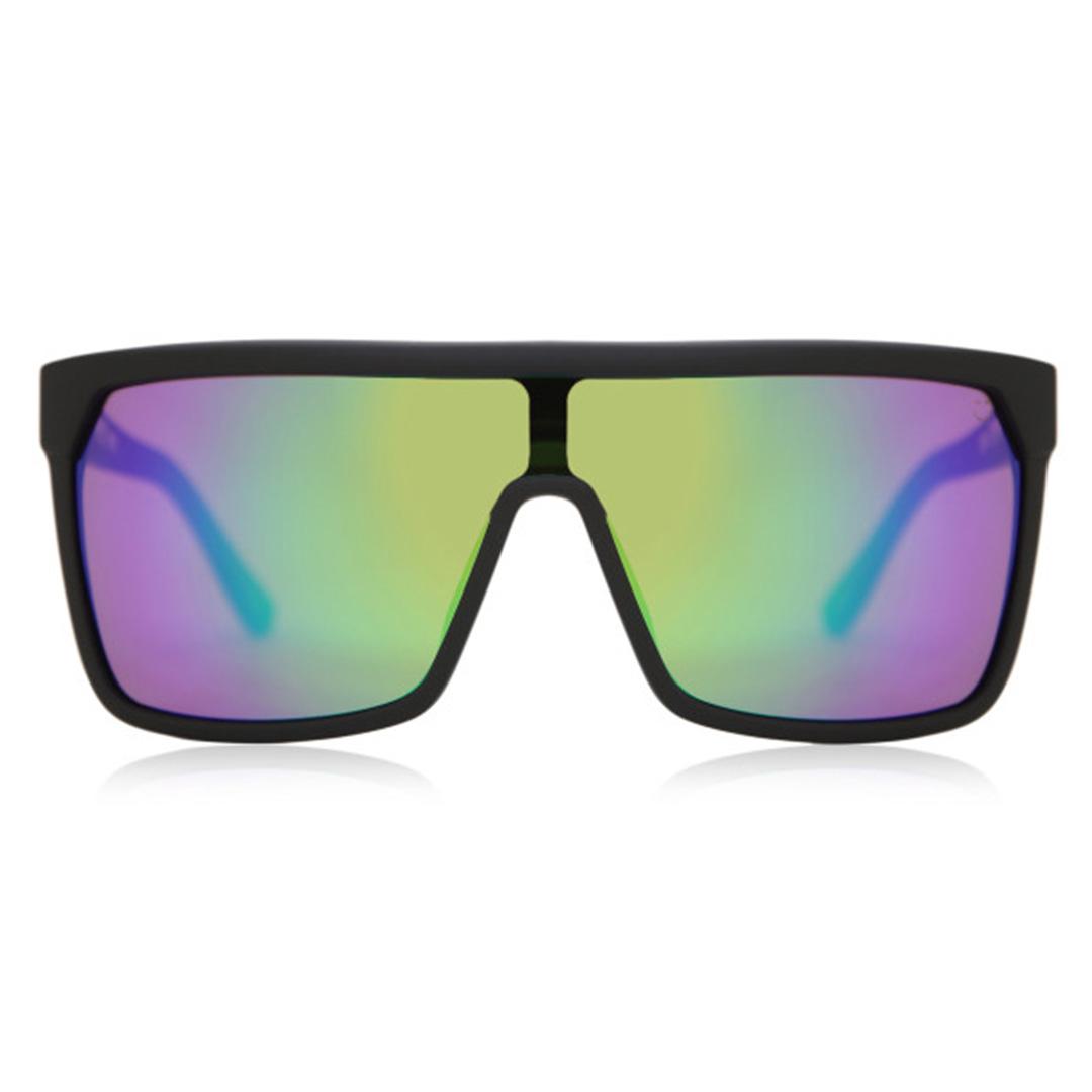 SPY Flynn Sunglasses Matte Black / Happy Bronze w Green Spectra