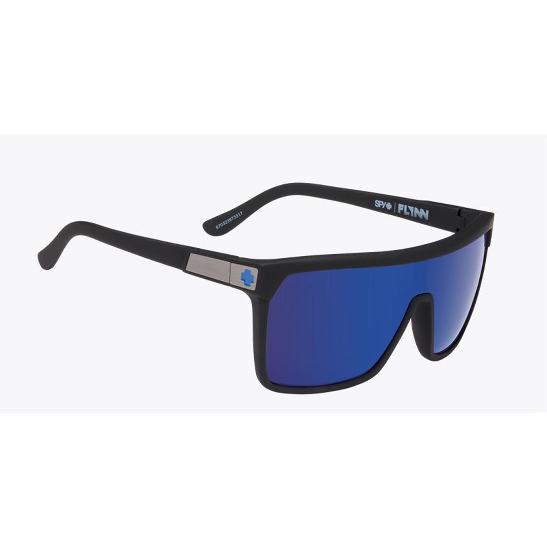 Spy+ Flynn Matte Black Blue Mirror Sunglasses