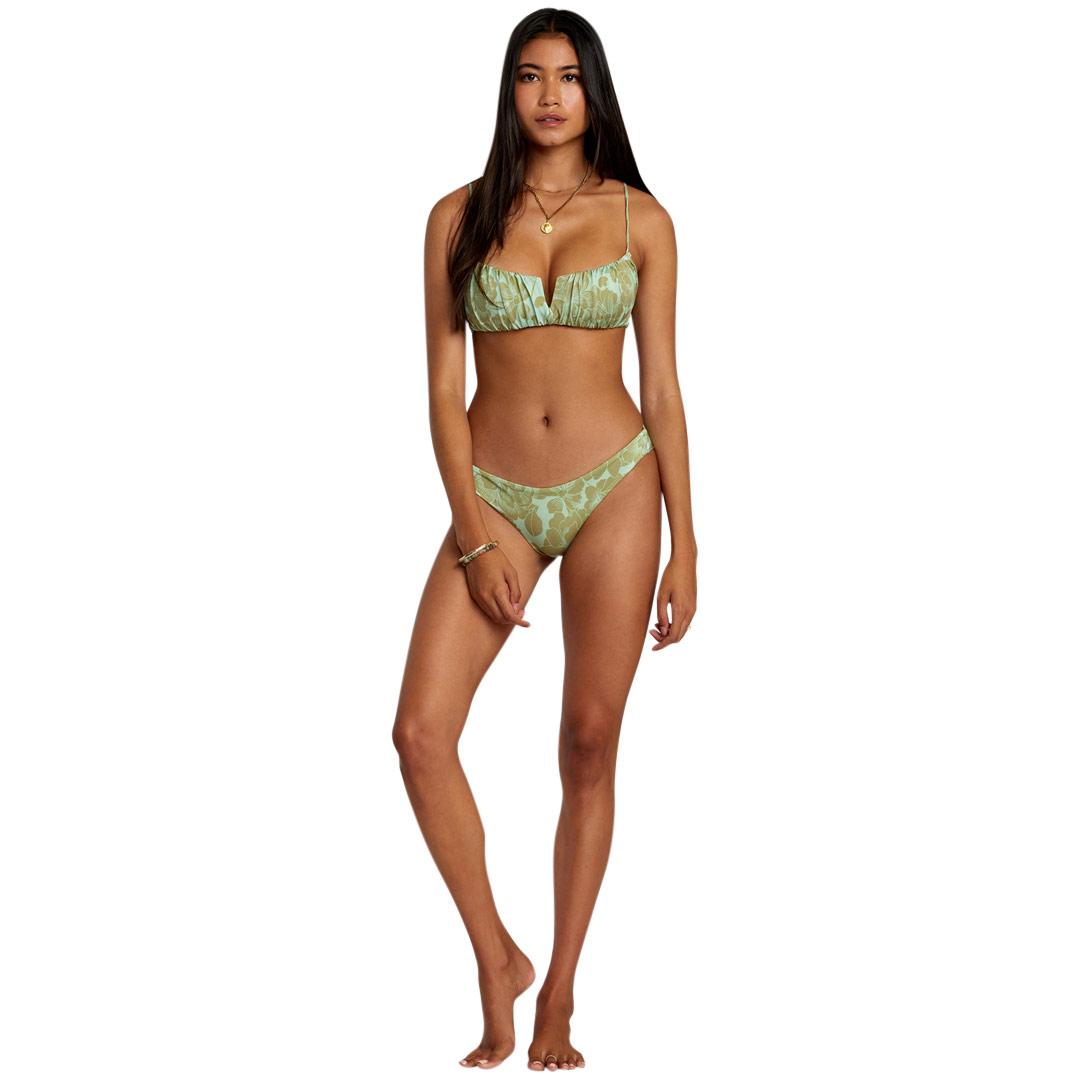 RVCA Women's Fine Lines Shirred Bra Bikini Top