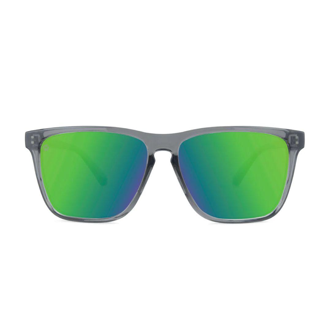 Knockaround Clear Grey/Green Moonshine Fast Lanes Sport Sunglasses