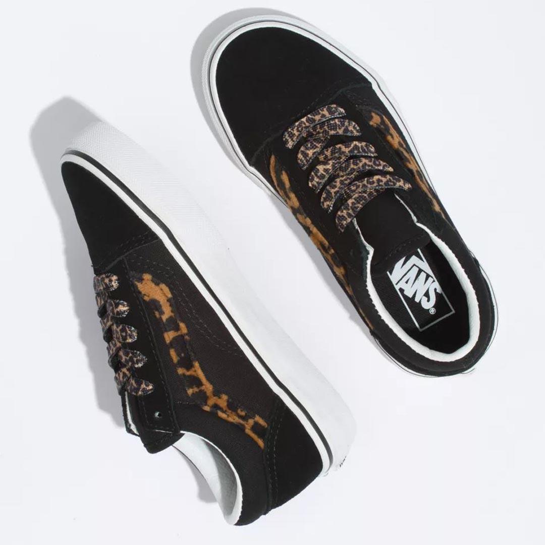 Vans Kids' Leopard Fur Old Skool Shoes