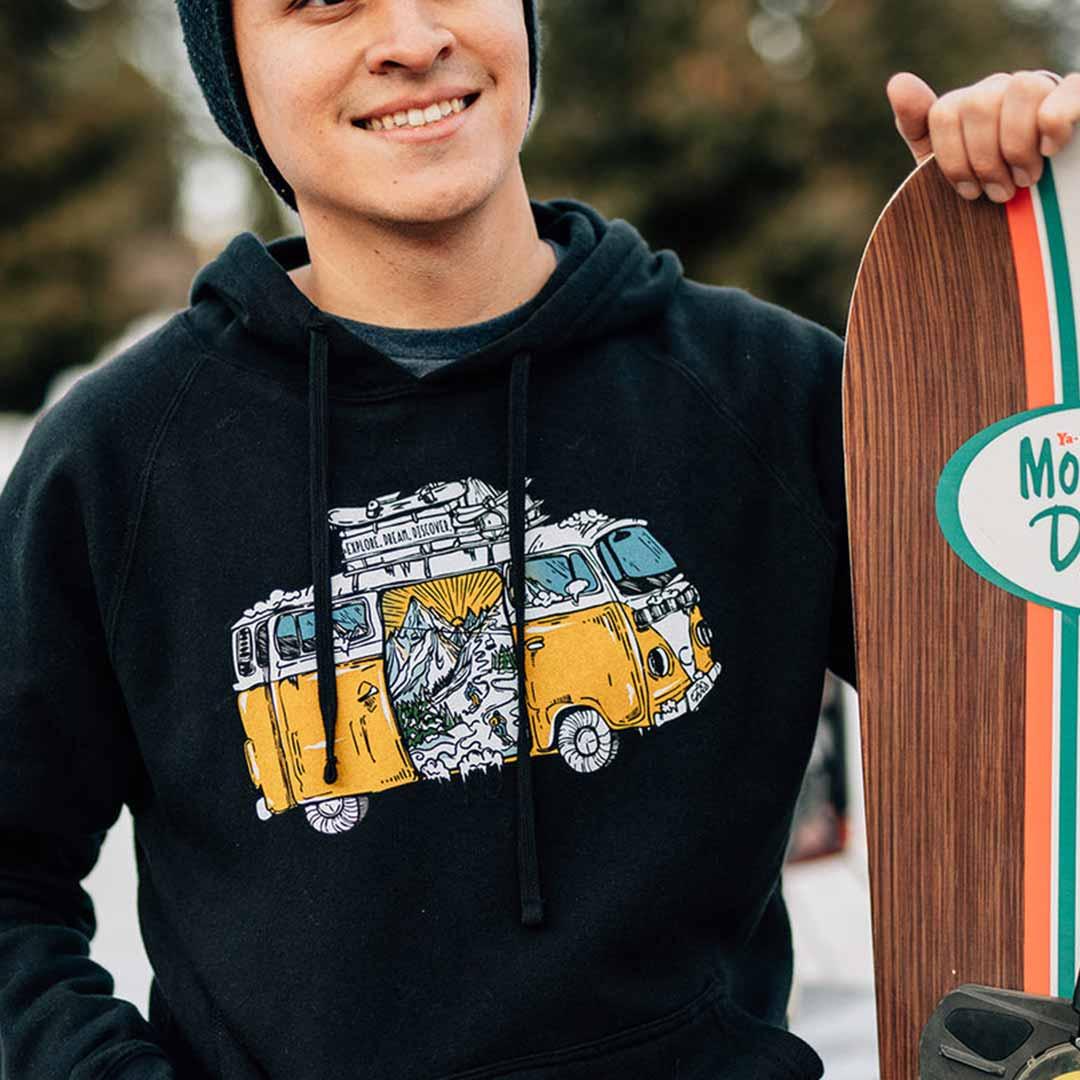 Wild Tribute Men's Road Trip Hoodie Black